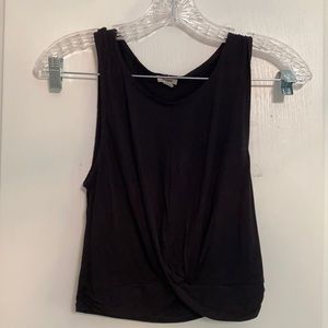 Black Garage Knot Crop Top